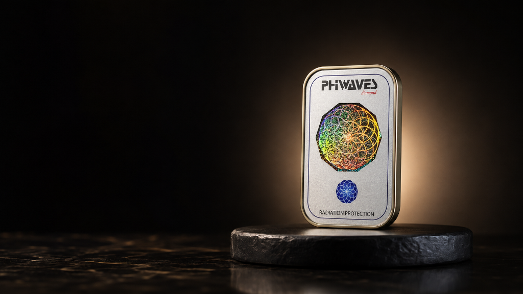 Phiwaves Diamond real en escritorio con vista urbana